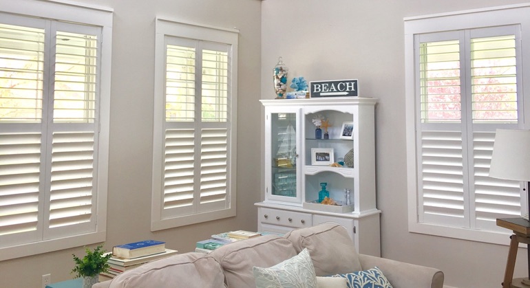 white shutters in Minneapolis great room